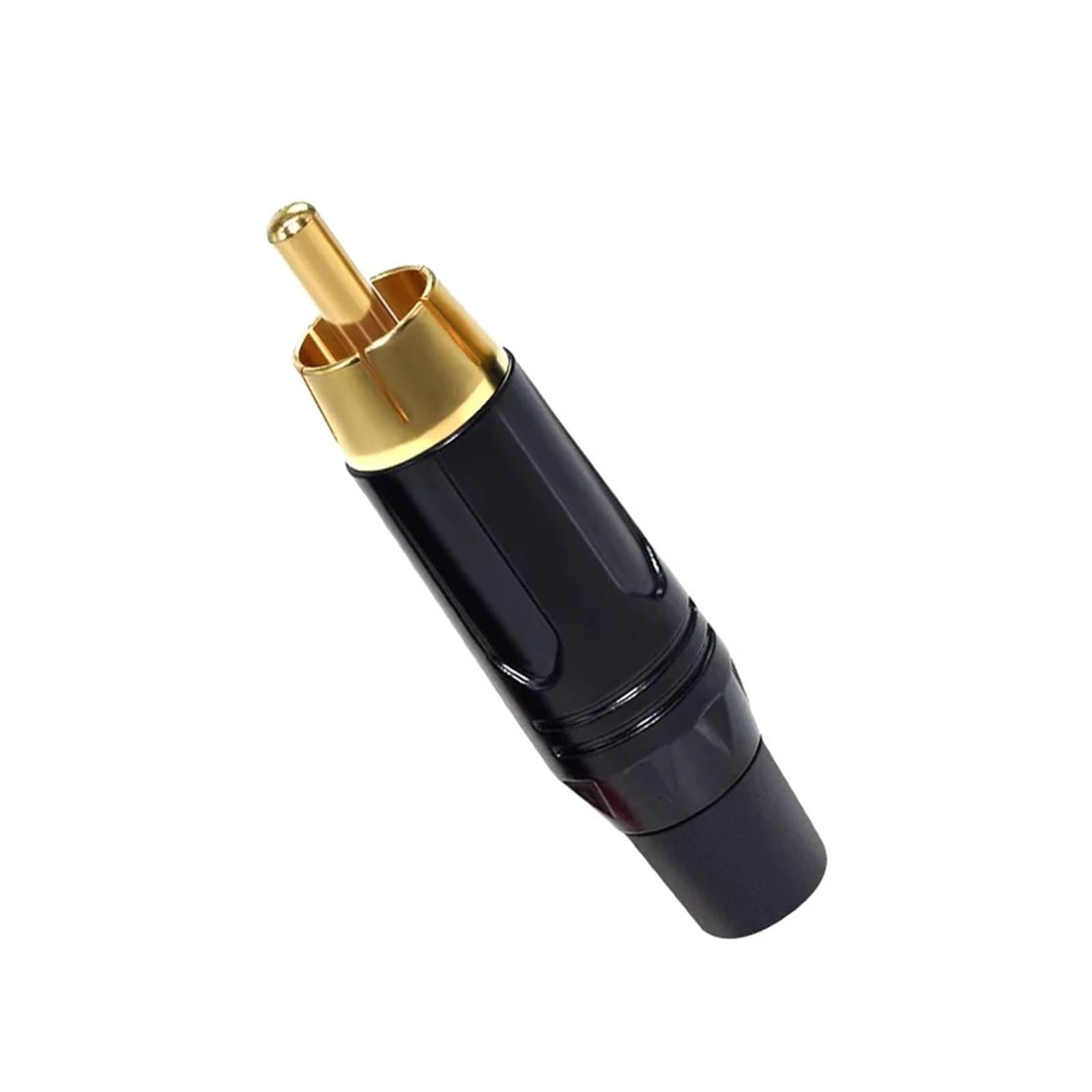 4/8/16/48PCS Suono musicale RCA Connettori Adattatore di spina Cavo coassiale Audio Jack Spina dorata Maschio Senza saldatura Connettore dell'altoparlante ESSEIEIE(Black,48PCS)