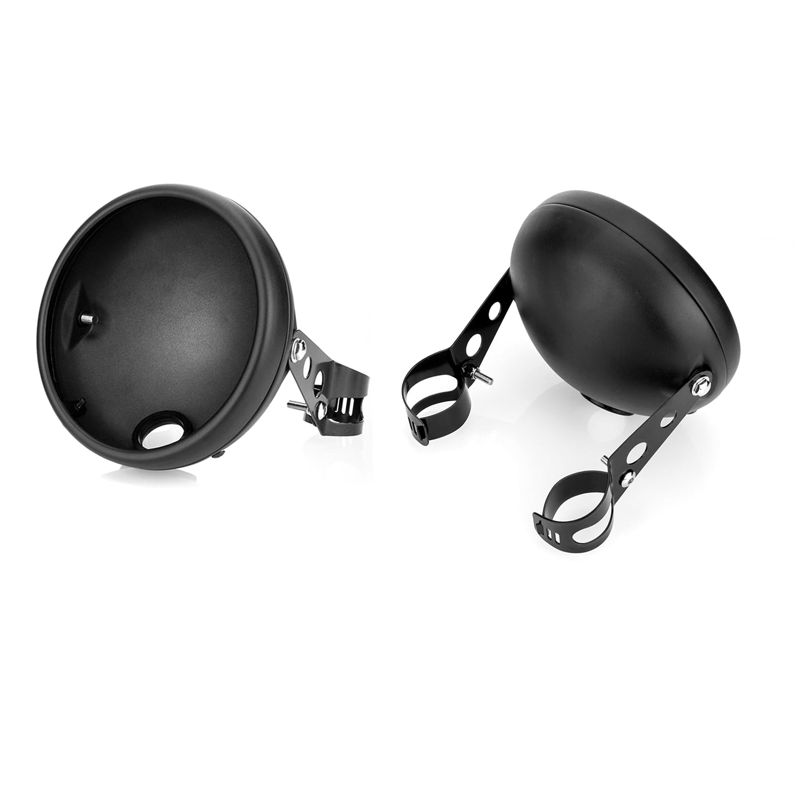 Shkalacar Reflektory samochodowe LED do motocykli, 7" LED, przednie reflektory motocyklowe z wiadrem obudowy i kierunkowskazy wiązki górnej/niskiej, narożne oczy DRL, okrągły reflektor LED