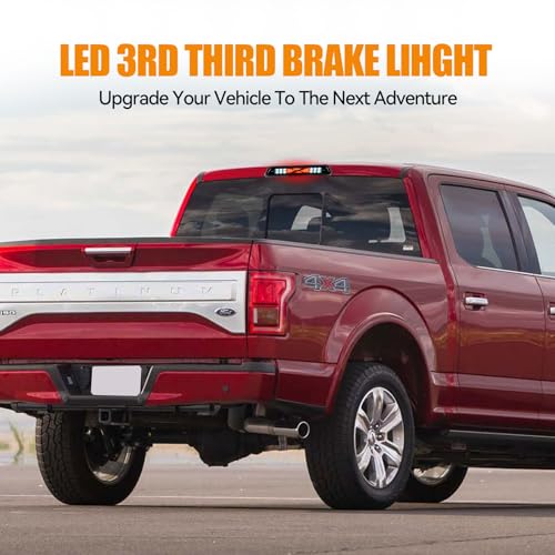 Image of Third 3rd Brake Light, LED High Mount Stop Light for 2009-2014 Ford F150, 10-14 Lincoln Mark LT, Rear Center Cab Roof Tail Cargo Lamp, DOES NOT FIT SVT Raptor & Models with Hill Descent Control