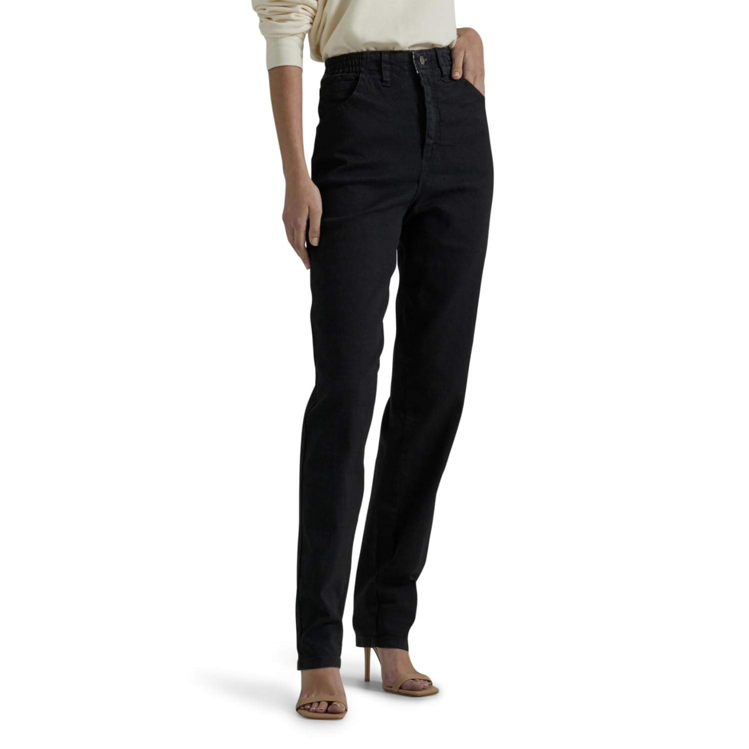 Lee Men's Regular Fit Straight Leg Jean, Double Black, 31W x 29L