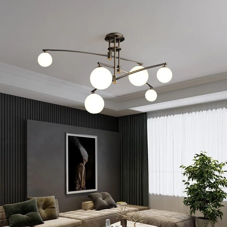 Luminaires en verre blanc et métal doré haut de gamme