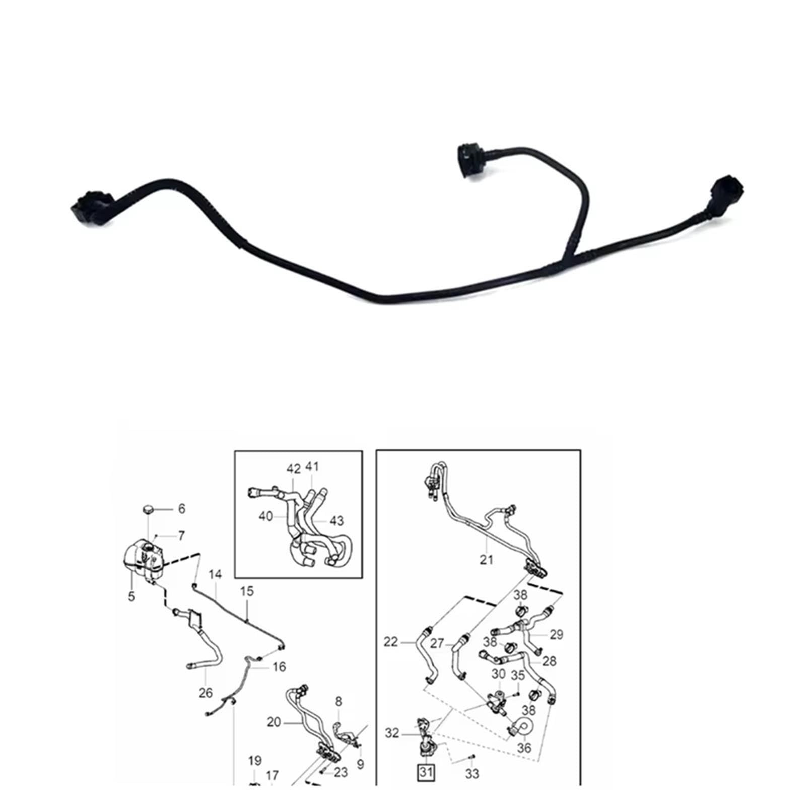 Manguera Radiador Goma Para Volvo Para XC60 32138231 32252299 32249907