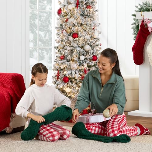 Best-Choice-Products-Flocked-Pencil-Christmas-Tree-Pre-Lit-Slim-Artificial-Holiday-Decoration-45ft-Lighted-Skinny-wBase-Warm-White-Lights Best Choice Products Flocked Pencil Christmas Tree Pre Lit Slim Artificial Holiday Decoration 45ft Lighted Skinny wBase Warm White Lights