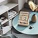 Notakia Perpetual Calendar Wooden Calendar Blocks Vintage Wood Block Calendar for Home Office Desk Accessories Week Month Date Display (Wood Color Home)
