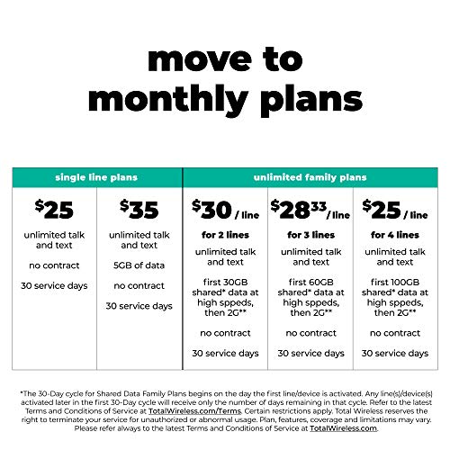 Total Wireless Carrier-Locked TCL LX 4G LTE Prepaid Smartphone - Black - 16GB - Sim Card Included - CDMA