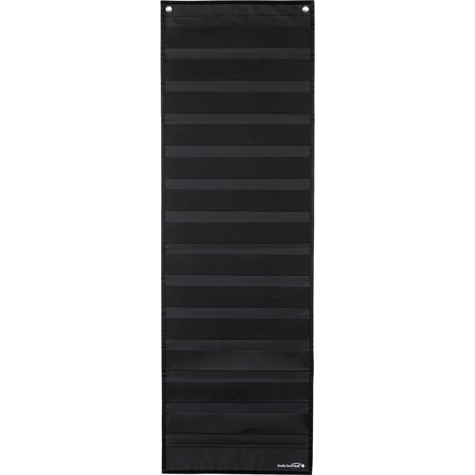 Really Good Stuff Long Rectangle Pocket Chart Black - 1 Pocket Chart