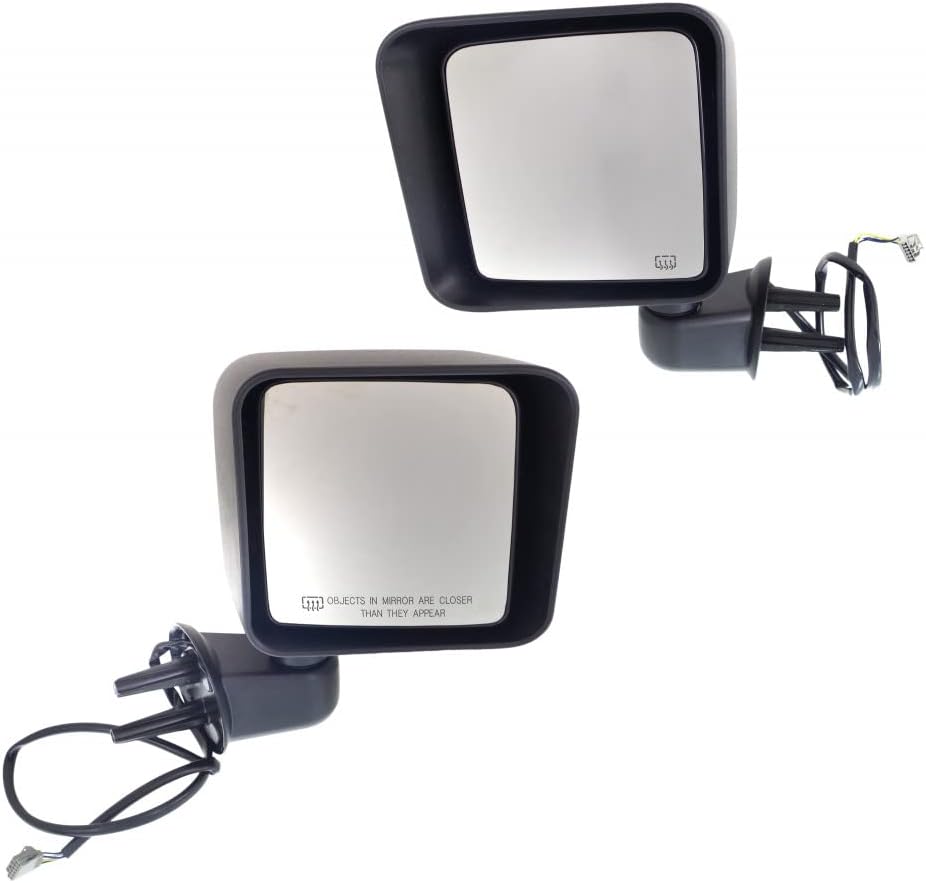 For Jeep Wrangler 2014 Door Mirror Driver Side | Power | Heated | Manual Folding | Textured | 68229611AA, 68125585AA | CH1320372