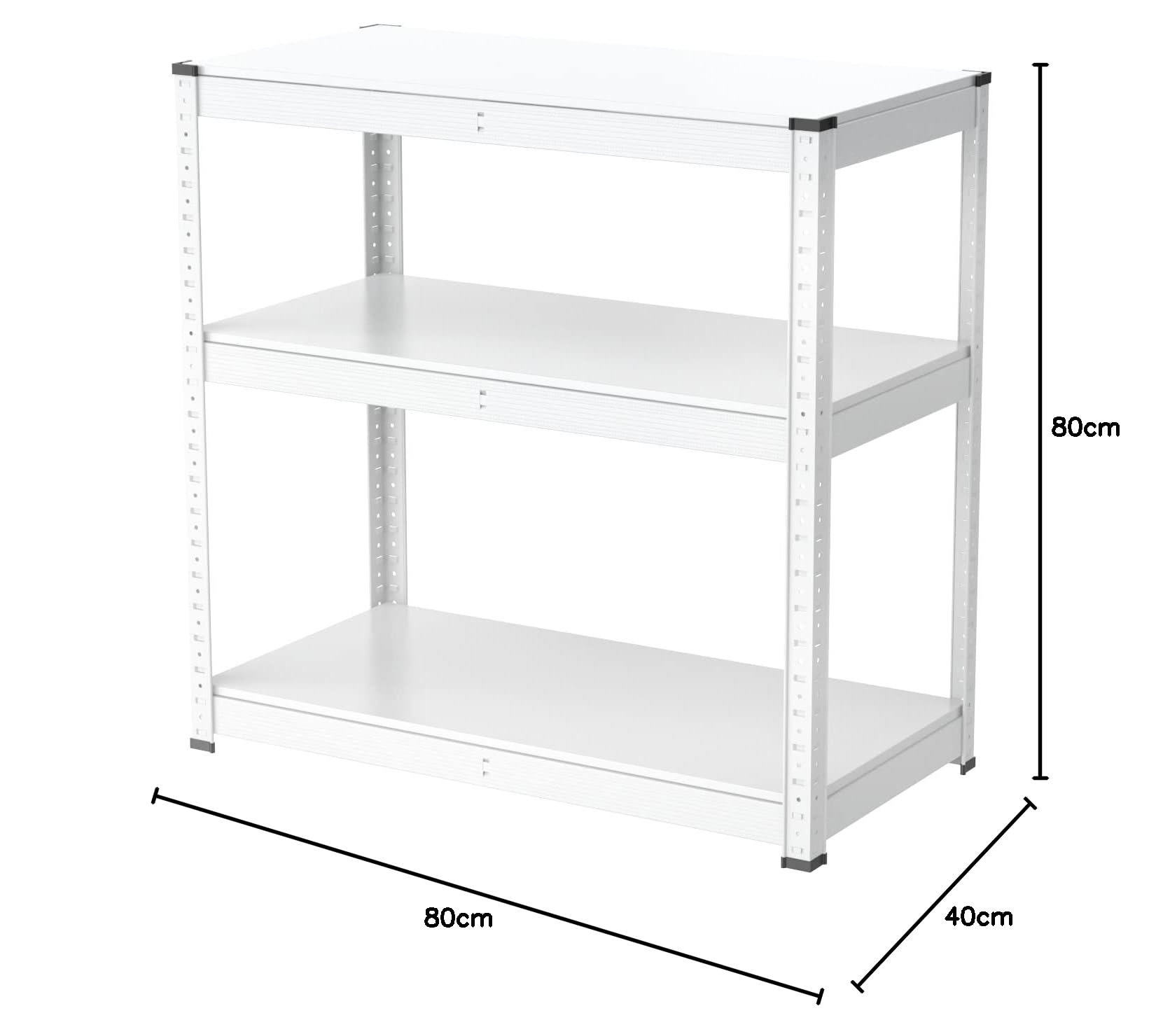 Amazon｜Umimileラック スチールラック 幅80cm 3段 耐荷重120kg
