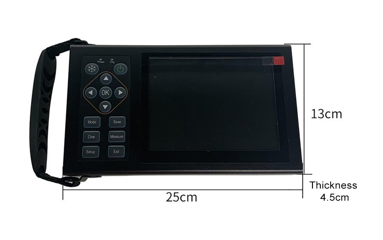 16 HD Máquina de ultrasonido veterinario pseudocolor, escáner de 5.0 MHz para detección de embarazo en cerdos, ovejas, perros, gatos