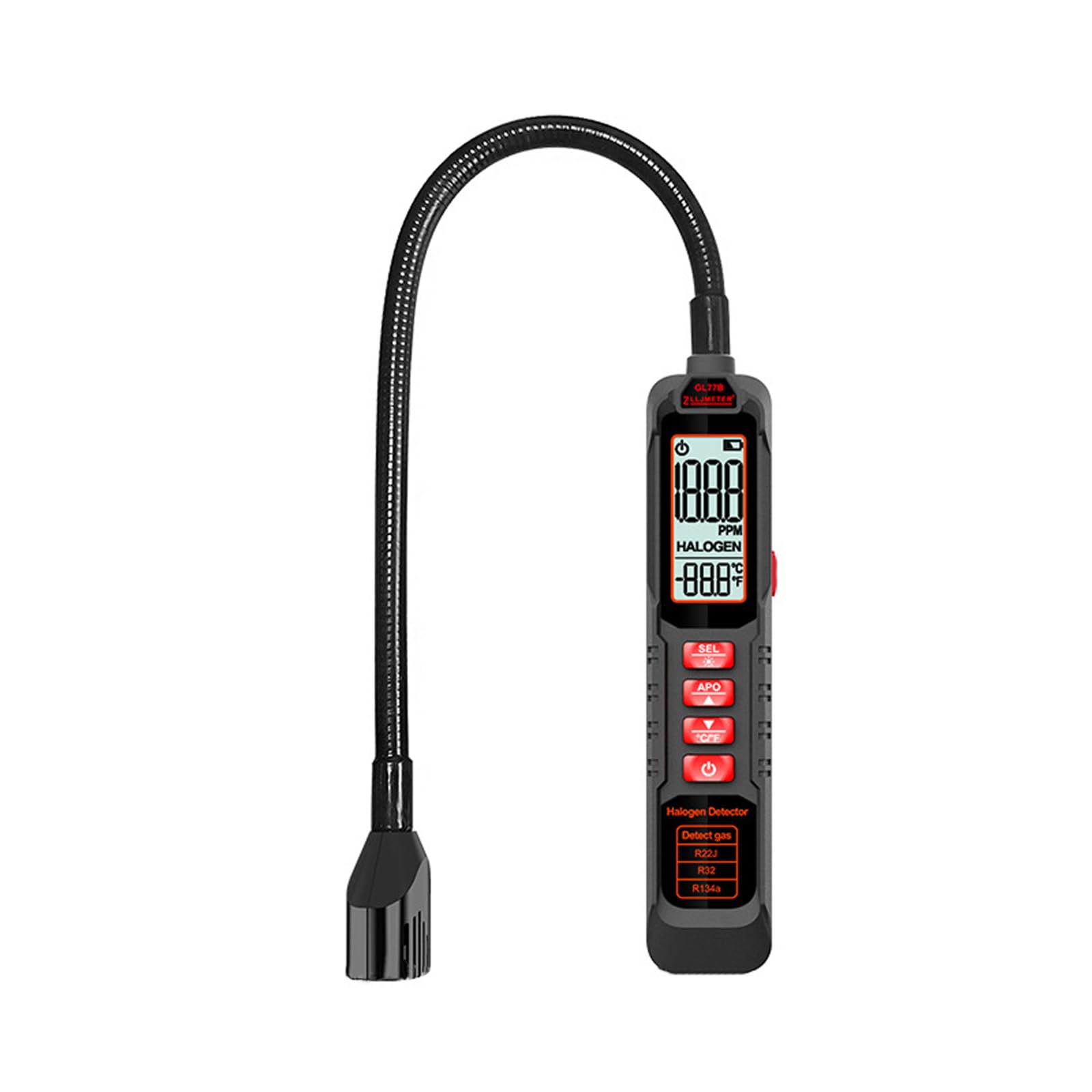 HVAC Leak Detector Leak Tester AC Sniffer CFCs HCFCs Tester with Light & Alarm HVAC Detector