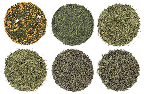 image for Solstice Tea Traders Loose Leaf Green Tea Sampler (12-Tea Variety Set)