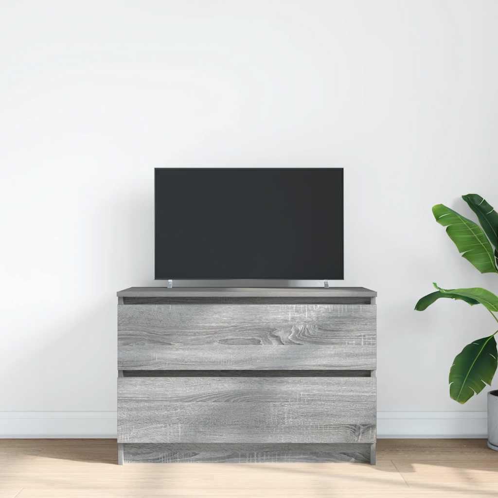 Woonisher Meuble TV Sonoma Gris 80x35x54 cm Bois d'ingénierie Ensemble Meuble TV et Table Basse