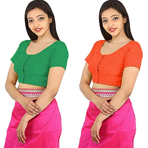 Image of Namita Women's Rubia Cotton Solid Half Sleeve Blouse