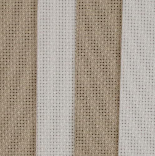Image of KCS 4 /6 pc of 12 inch x 18 inch 30cmx45cm 16CT Counted Cotton Aida Cloth Cross Stitch Fabric (Ecru+Khaki, 4 pc)