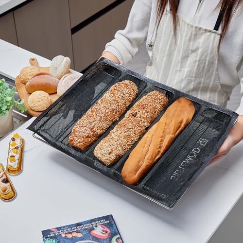 image for SILFLEMOD 2 PCs Silicone Aerated Baguette Pan - Non-stick Flexi Silico