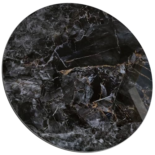 ZL ZELing Round Sintered Stone Table Top 23.6",Replacement Table Top for Indoor & Outdoor - Heat/Scratch Resistant Waterproof Ceramic DIY Desktop, Patio/Balcony/Bistro/Café & Dining Room