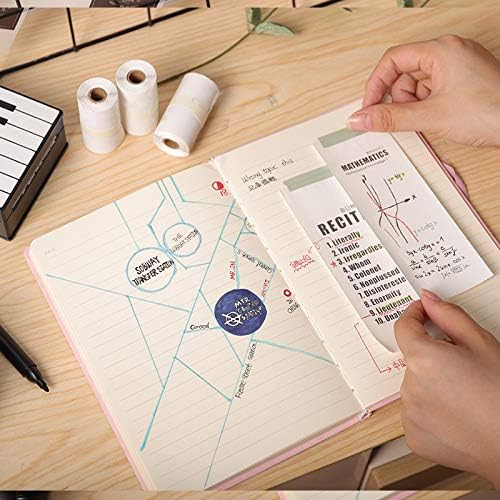 Miniatura 2 de Phomemo Papel térmico blanco no adhesivo para Phomemo M02M02 ProM02SM03, carácter negro, 2.087 in x 21.3 ft, diámetro 1.181 in