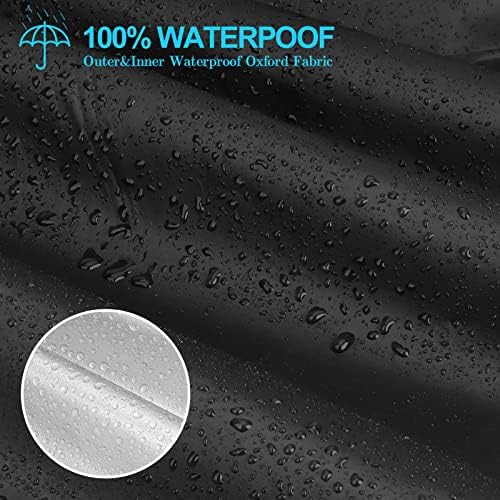Mobility Scooter Cover Waterproof, 210D Oxford Wheelchair Waterproof Heavy Duty Storage Rain Cover (190x71x117 cm) - Image 2
