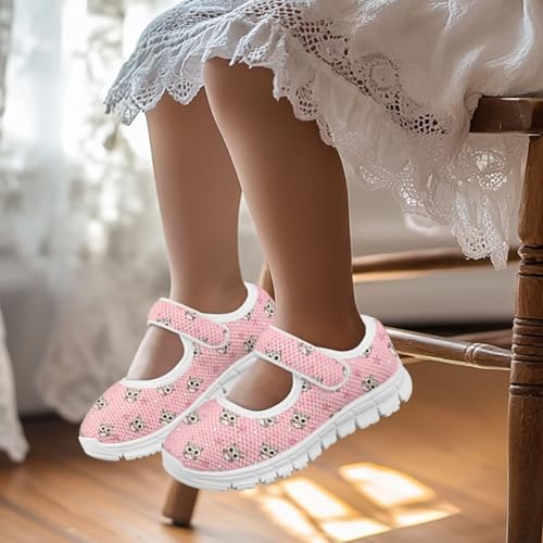 Girls Mary Jane Shoes Animal Print School Uniform Shoes Round Toe Ballet Flats Casual Footwear US 11-2.52