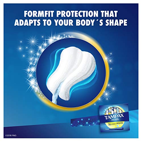 image for Tampax Pearl Tampons with Plastic Applicator, Regular Absorbency, 200 