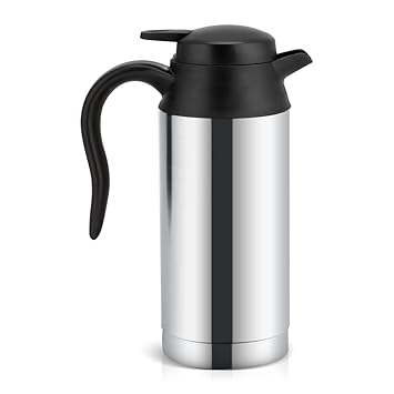 Car Kettle, 750ml Stainless Steel Car Kettle Electric Heating Water Cup, Travel Coffee Mug Water Bottle Electric Automatic Boiling Water Cups