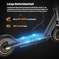 RCB EV10Z Elektroroller,E-Scooter mit Straßenzulassung (ABE),Max.20km/h, Komfortable Stoßdämpfung,APP-Verbindung,Faltbar,Sicheres Bremsensystem,LED-Display,Geschenk für Erwachsene und Jugendliche – Ansicht 2