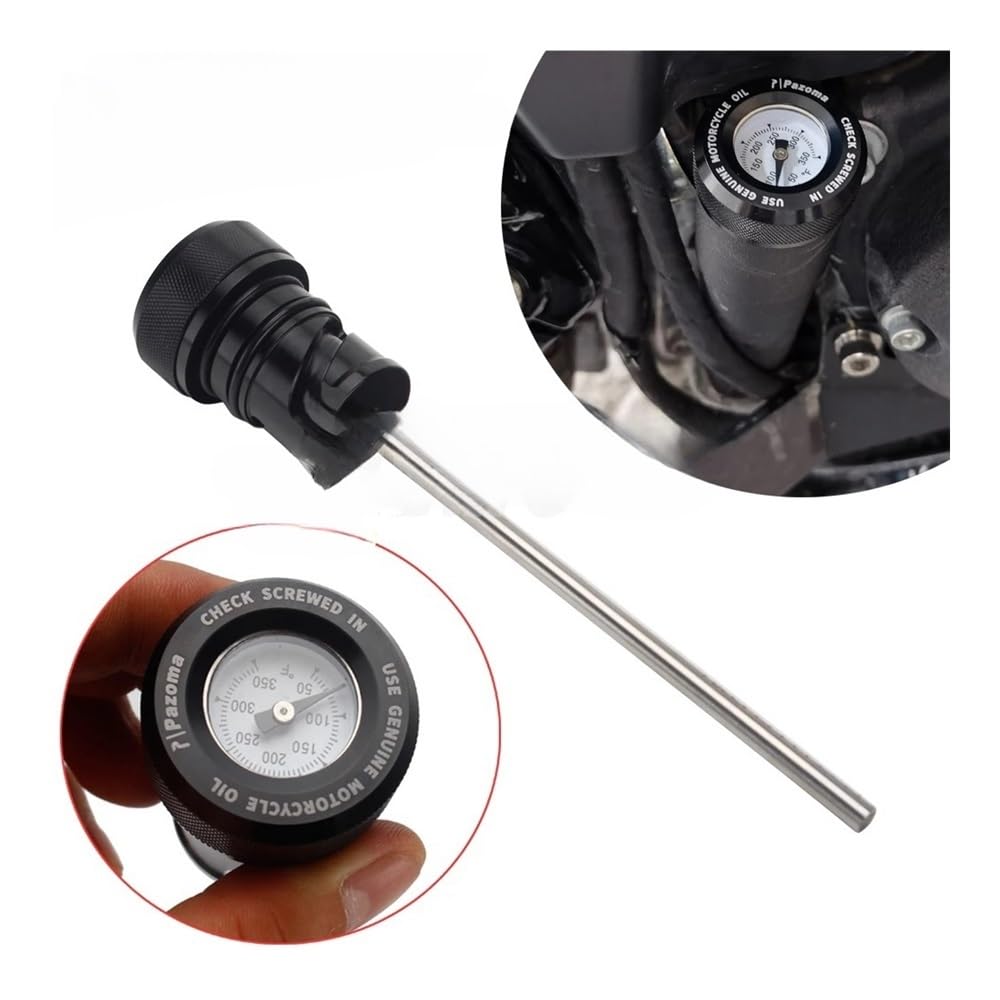 Nivel Aceite Varilla para Softail para Street para Bob para FLHCS para FXLR para FLSB Tapón Llenado Depósito Aceite Indicador Temperatura Motor Varilla Nivel(White)