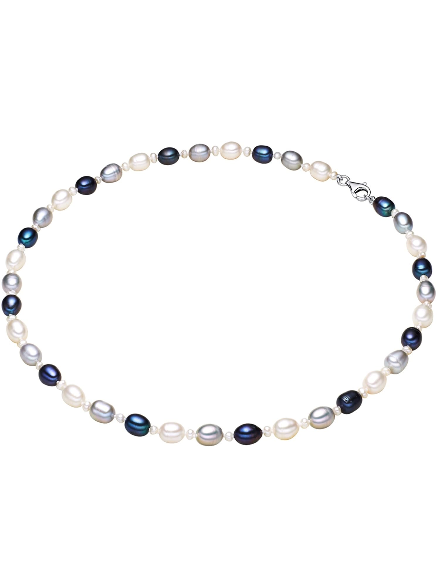 Valero Pearls Collar para Mujer Plata de ley 925 Perlas de agua dulce de cultivo