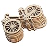 cdhgsh 10 pièces en Bois vélo vélo découpe placages tranches Bricolage Artisanat Ornement thème fête de Mariage décoration de la Maison Cadeau tranches de Bois #1