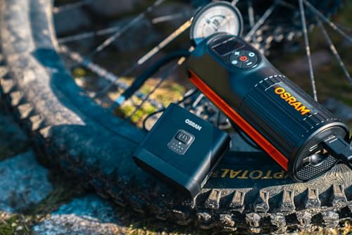 OSRAM LEDsBIKE EXPLORER X 1000 SET, zestaw akumulatorowych lampek rowerowych - przód i tył, terenowy, ze światłem stopu, trzema trybami oświetlenia i światłem migającym, 1000 lumenów
