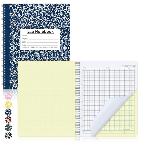 Affrolling 1 Pack Carbonless Lab Notebook Carbon Copy 8.5'' x 11''