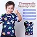 Janmercy Compression Vest for Kids Boys Soft Breathable Compression Vest Girls Cute Comfort for Back to School Children(Outer Space,Medium)