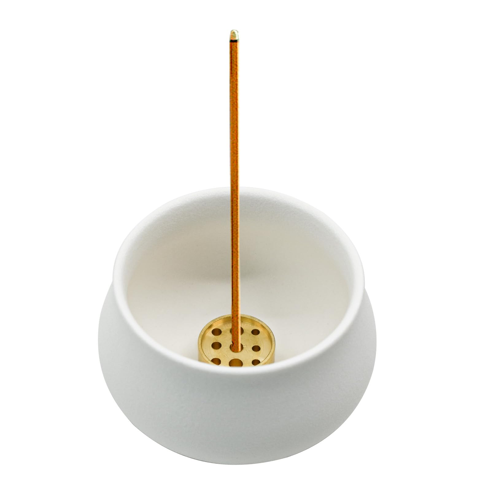 Porta incenso in ceramica per bastoncini, bruciatore di incenso, porta incenso con cuscinetti antiscivolo, porta incenso da interni, per decorazione unica per la casa, meditazione, yoga,