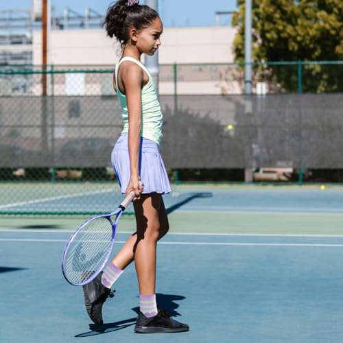 Bemeol Meias atléticas para meninas, esportivas, macias, respiráveis, casuais, meias escolares para