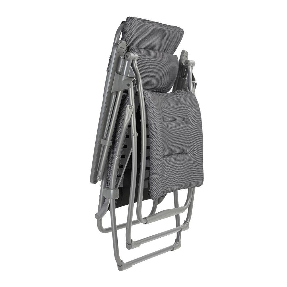 Lafuma MOBILIER - Gepolsterte Zero-Gravity-Relaxliege-Garten - Futura - BeComfort® - Grau Silver LFM3130_8901-5 Jahre Garantie