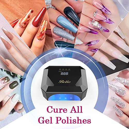Cordless Uv Led Nail Lamp, 54W Gel Uv Light Dryer For Nails Gel Polish Professional Salon Nail Curing Lamp Light With Auto Senor & 4 Timer Setting For Acrylic Nails(Black) #TOP4