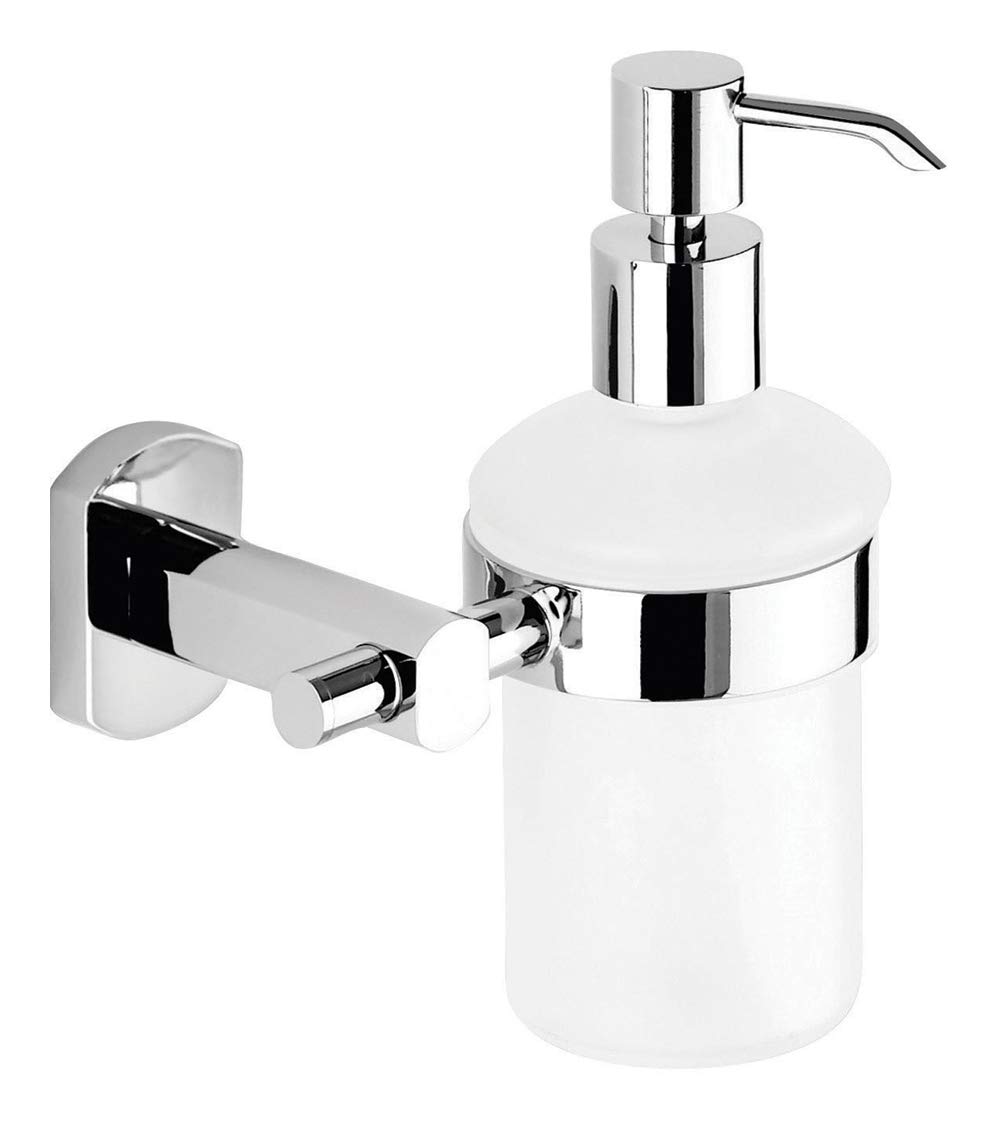 Gedy edera Plus - Dosatore di Sapone in Vetro Cromato Lucido.