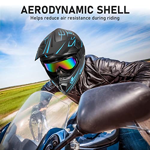 Yesmotor Youth Kids Motocross Helmet Full Face Motorcycle Dirt Bike Off-Road Mountain Bike Bmx Mx Atv Helmet- Dot Approved With(Gloves Goggles Mask) 4Pcs Set (Purple,S) #TOP4