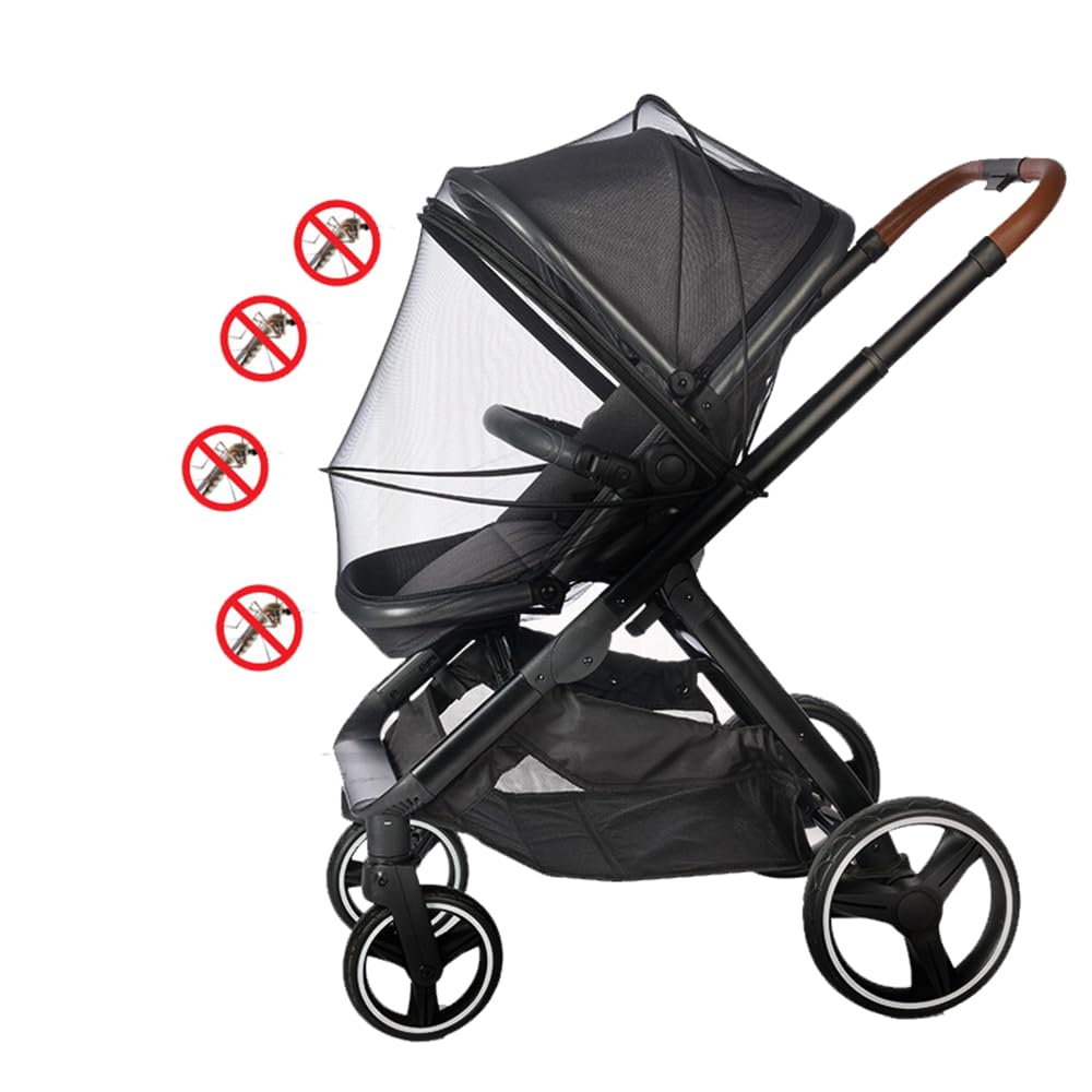 Universal Baby Stroller Mosquito Net, Black - Image 3