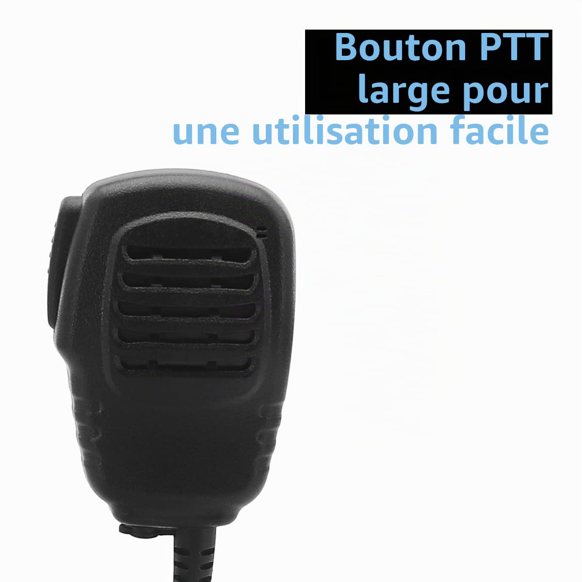 Haut-Parleur Micro PTT pour HYT Hytera BD505 Midland G15 Motorola XT420 | Compatible radio HYT Hytera PD415 PD505, Midland G15Pro G18 G18Pro Arctic, Motorola XT460 XT660D XTNiD DP1400 CP200 CP040