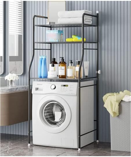 BBstore Three-Tier Washing Machine Storage Rack, Organizer Shelf Above The Washing Machine