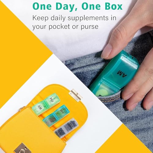 Goldmiky Pillendoos,Pillendoos Container,Reisorganizer Voor Geneesmiddelen,Maandelijks, 's Ochtends Middags,Avond,Tablettenorganizer,Grote Pillendoos,Medicijnen,32 Dagen,BPA-vrij - Afbeelding 5