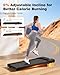 Superun Raceable Walking Pad with App Control, Under Desk Treadmill for Smart Devices with Training Courses and AI Training, Max 136KG 159KG Suitable for Heavy People, Door to Door Delivery