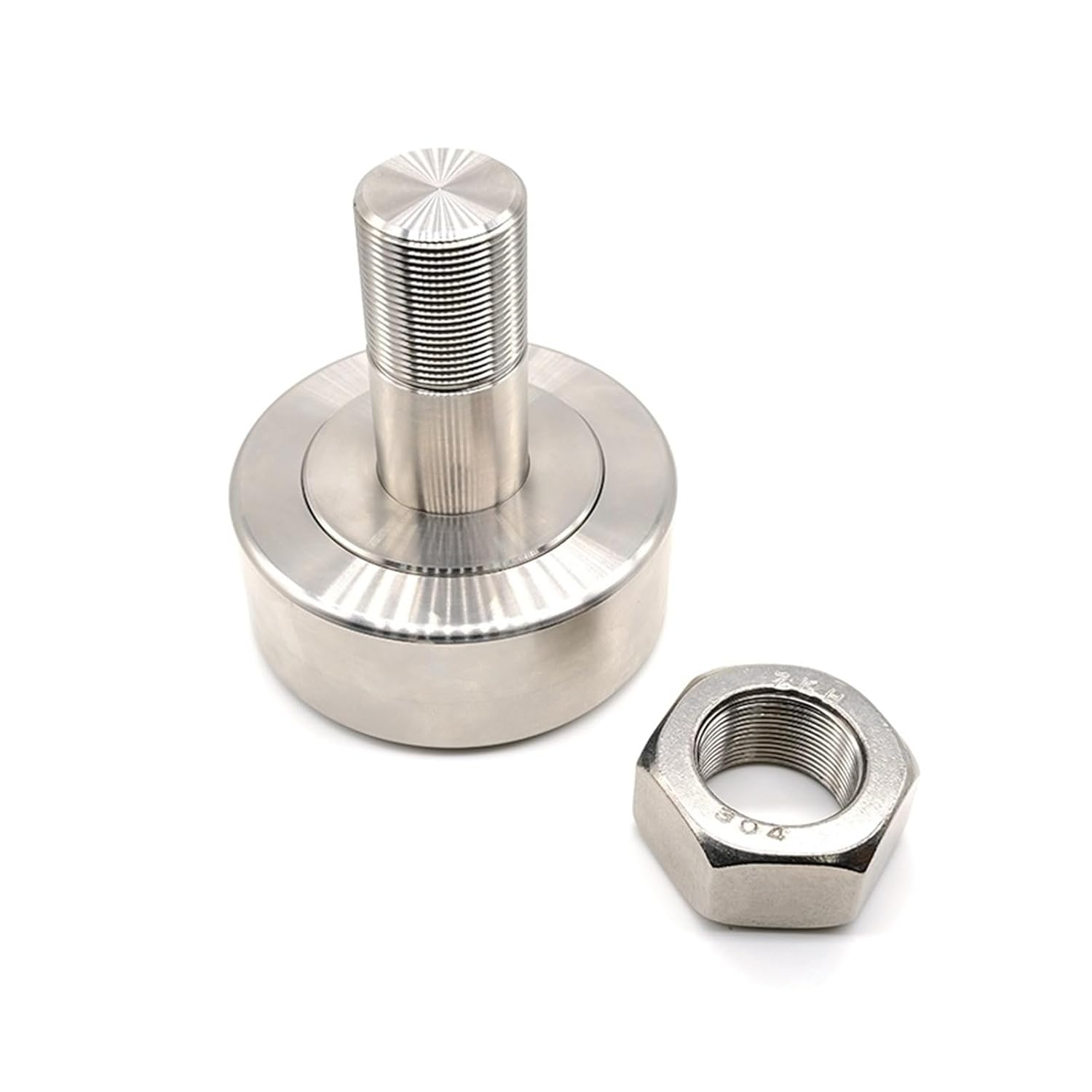 1Pcs CF30-2 SUS304 Stainless Stud Type Cam Follower Bearing with Bolt KR90 Roller Track Runner Bearing M30X90X100 mm