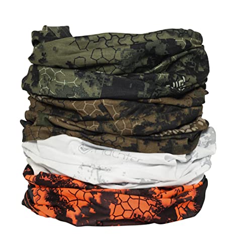 STEIGER Haunter 4 Stück Jagd Schlauchschal, Multifunktionstuch Unisex Camouflage Weiß Grün Braun Orange Tarnfarben