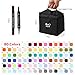 Hyrrt 80 Colors Dual Tips Alcohol Markers, Permanent Sketch Art Markers Pens Set with Pen Holder for Kids Adults Coloring,Painting, Sketching, Illustrations