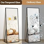 Full Length Mirror, 56"x18" Full Body Mirror Wall-Mounted or Freestanding for Bedroom, Living Room, or Cloakroom, Shatterproof, Easy Assembly - Image 4