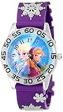 Disney Frozen Anna and Elsa Girls' Plastic Time Teacher Watch