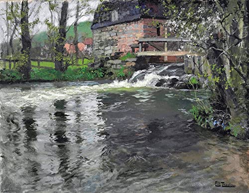 Peinture pour décoration salon La Cascata Frits Thaulow format 60x90cm