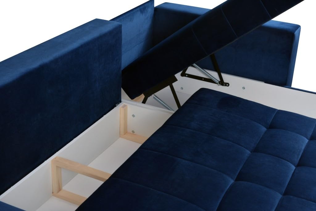 Universal Ecksofa mit Schlaffunktion und 2 Bettkasten LARO I 242cm Breit Sofa L Form I Eckcouch mit Schlaffunktion I Universal Ecke (Rechts oder Links) I Sofa Grau